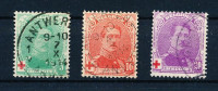 Belgija 1914 Albert I. serija 97-99 žig. 9% Michela