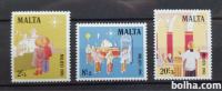 Božič, umetnost - Malta 1981 - Mi 652/654 - serija, čiste (Rafl01)