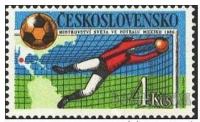 ČEŠKOSLOVAŠKA nogomet - SP 1986 nežigosana znamka