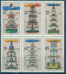 DDR, BOŽIČNI VRTILJAKI, ČISTE ZNAMKE , 1987,DEAN 1953