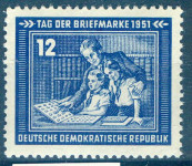 DDR, DAN ZNAMK ,ČISTA ZNAMKA ,1951 ,DEAN 1953