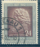 DDR, LUDVIG VAN BETOVEN ,ŽIGOSANA ZNAMKA IZ SERIJE , 1952,DEAN 1953