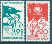 DDR, PIONIRSKA ORGANIZACIJA ,ČISTE ZNAMKE ,1958 ,DEAN 1953