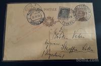 Dopisnica Italija poslana v Slovenijo Škofja Loka 30.7.1928