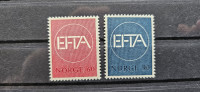 EFTA - Norveška 1967 - Mi 551/552 - serija, čiste (Rafl01)