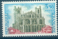 FRANCIJA, ČISTE ZNAMKE,KATEDRALA 1972,DEAN 1953