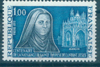 FRANCIJA, ČISTE ZNAMKE, MAJKA TREZA 1972,DEAN 1953