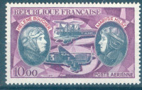 FRANCIJA, ČISTE ZNAMKE,PIONIRJI LETALSTVA 1972,DEAN 1953