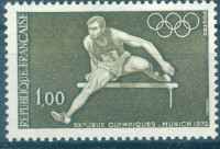 FRANCIJA, ČISTE ZNAMKE,ŠPORT 1972,DEAN 1953
