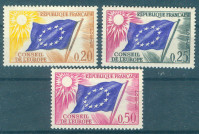 FRANCIJA, ČISTE ZNAMKE,SVET EUROPE 1963,DEAN 1953