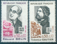 FRANCIJA, ČISTE ZNAMKE,ZANE OSEBE 1972,DEAN 1953