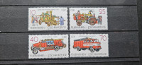 gasilska vozila - DDR 1987 - Mi 3101/3104 - serija, čiste (Rafl01)