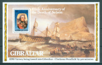 Gibraltar 1980 ladje admiral Nelson bl7 MNH**
