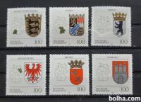 grbi mest - Nemčija 1992 - Mi 1586/1591 - serija, čiste (Rafl01)