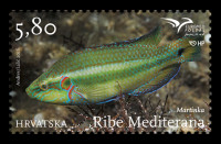 HRVAŠKA 2016 RIBE EUROMED MORSKE ŽIVALI ** Mi 1236 ** znamka (90)