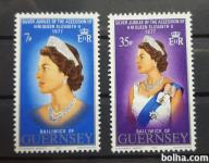 kraljica Elizabetha II - Guernsey 1977 - Mi 145/146 - čiste (Rafl01)