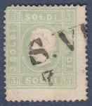 Lombardsko-beneško kraljestvo 1859/62 - 3 soldi, zelena