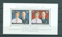 Luksemburg 1978 srebrna poroka blok11 MNH**