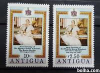 mati kraljica - Antigua 1980 - Mi 589/590 - serija, čiste (Rafl01)