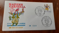 Nemčija FDC Pustni karneval Mainzer Carneval 1988
