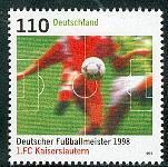 NEMČIJA nogomet - FC Kaiserslautern prvak 1998 nežigosana znamka