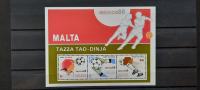 nogomet - Malta 1986 - Mi B 9 - blok, čist (Rafl01)