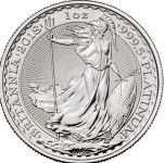 Platina kovanec Britannia