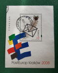 Poljska 2008 Post Europ žigosan blok št.177
