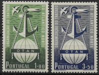 Portugalska 1952, celotna serija OTAN, sidro, katalog 450 €