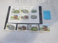 PRODAM BLOK IN KOMPL SERIJO ZNAMK -ČISTO-TEMA VLAKI- IRSKA- ČISTO MNH