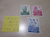 PRODAM KOMPL SERIJO ZNAMK FINSKE-1958- ŽIGOSANE