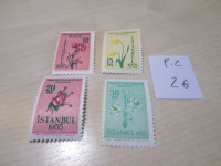PRODAM KOMPL SERIJO ZNAMK TURČIJE- TEMA FLORA ČISTE MNH