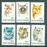 Romunija 1993 domače živali muce serija MNH**