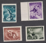 SLOVAŠKA 1944 - šport - kompletna serija, falc