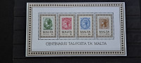 stoletje pošte - Malta 1985 - Mi B 8 - blok, čist (Rafl01)