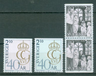Švedska 1986 grb, kralj z družino serija MNH**