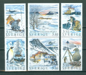 Švedska 1989 ptice in ladje serija MNH**
