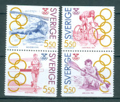Švedska 1992 šport olimpijada III serija MNH**