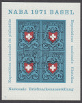 ŠVICA 1971 - filatelistična razstava NABA - uslužno žigosan blok