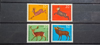 živali, jeleni - Nemčija 1966 - Mi 511/514 - serija, čiste (Rafl01)