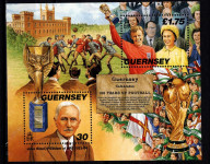 Znamke Guernsey 1998 - blok 150 let nogometa