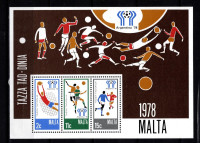 Znamke Malta 1978 - blok sv. prvenstvo v nogometu