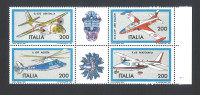 ZUnamke Italija 1981 - serija v bloku - letalstvo