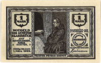 1 Mark 921, UNC Notgeld, Nemčija, Gemeinde Haarbrück