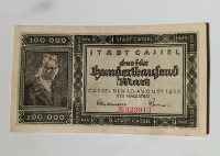 100000 Mark 1923 Nemčija stadt Cassel