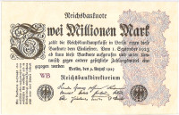 2 Millionen Mark, Nemški Reich, 1923 aUNC
