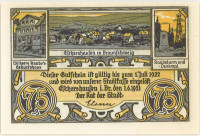 75 Pfennig UNC Notgeld, Nemčija, mesto Eschershausen, UNC