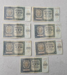 7x Hrvaška NDH 100 Kun Kuna 1941 Prodam samo v kompletu  Cena kompleta