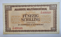 AVSTRIJA , 50 šilingov 1944 - ALLIIERTE MILITÄRBEHÖRDE, VF+/EF
