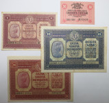 Avstrija Benetke Cassa Veneta Lire Centesimi lot 4x bankovci XF 1918